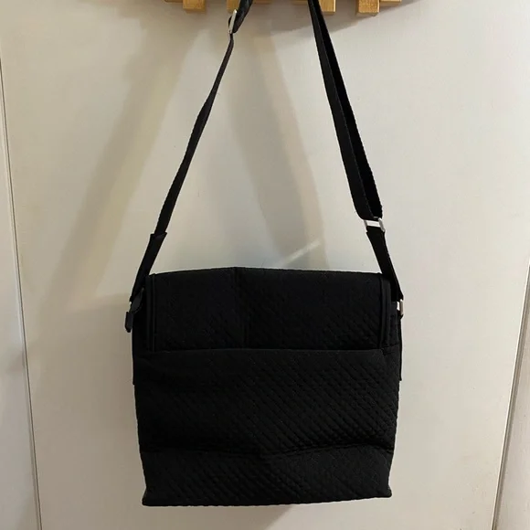 Vera Bradley Classic Black Iconic Messenger Bag - Picture 2 of 11